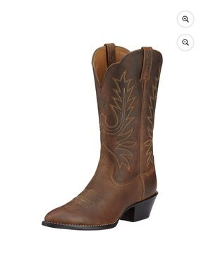 Ariat Women's Boots Heritage Round Toe Western Boots, Distressed Brown, Size 7B